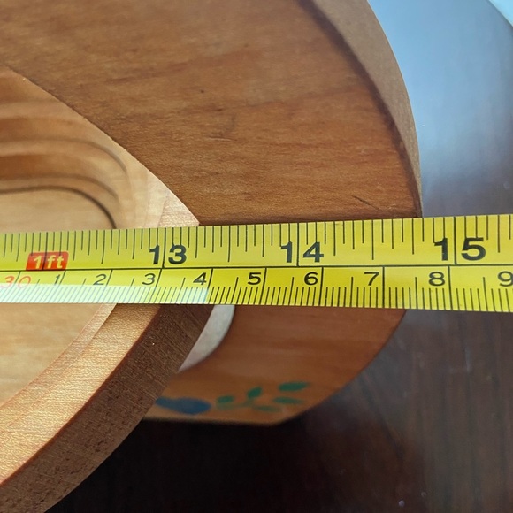 Vintage 1986 "Squash basket" by Holmes Ent. Wood Collapsible Basket Unsigned - Picture 8 of 11